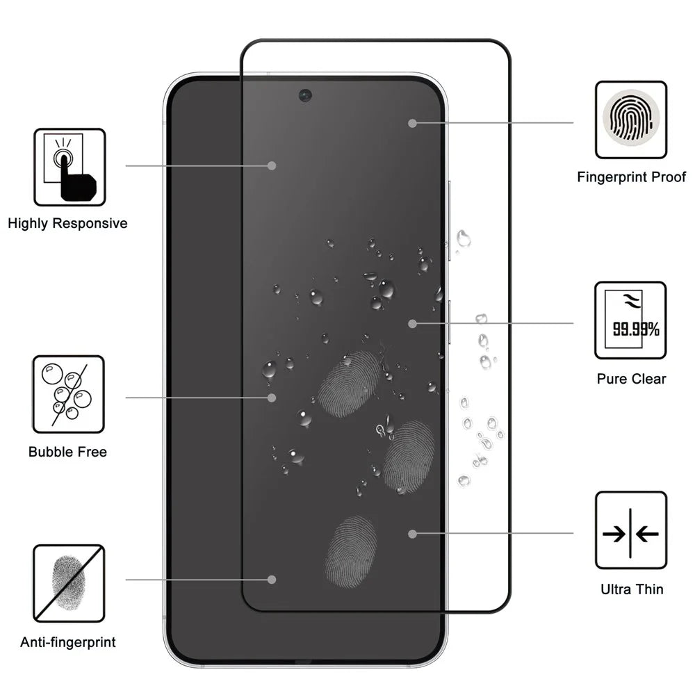 For Samsung Galaxy S26 AGC Tempered Glass with Black Edge Full Glue Full Coverage Screen Protector - 2