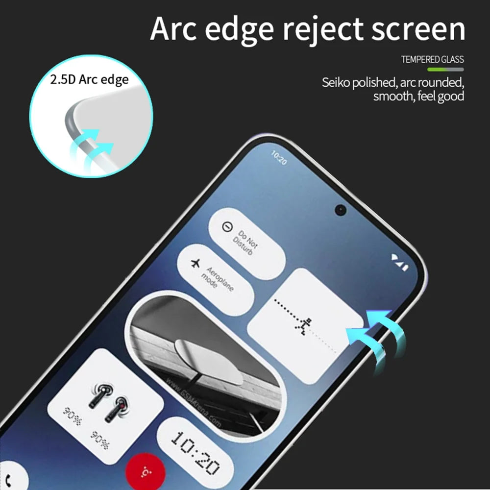 PINWUYO For Nothing Phone (3a) Lite 5G Tempered Glass Film  JK Series-2 9H Full Screen Protector - Black - 2