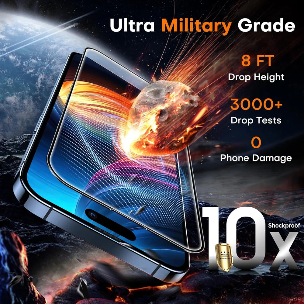 For iPhone 15 HD Full Screen Protector Silk Printing Black Edge High Aluminium-silicon Glass Film - As Shown - 7