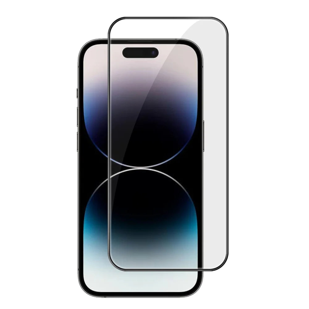 For iPhone 14 Pro Max HD Full Screen Protector Silk Printing Black Edge High Aluminium-silicon Glass Film - As Shown - 1