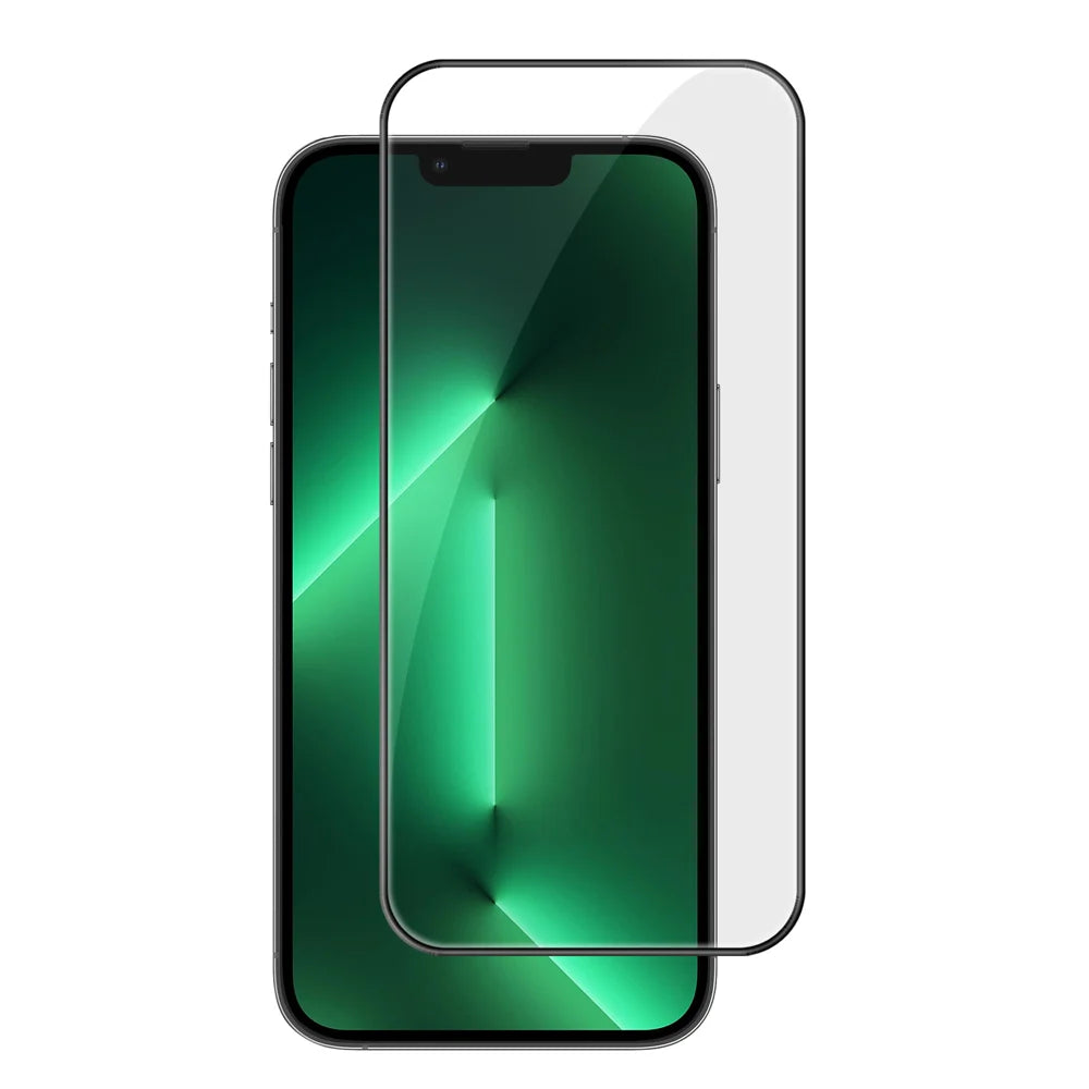 For iPhone 13 Pro HD Full Screen Protector Silk Printing Black Edge High Aluminium-silicon Glass Film - As Shown - 1