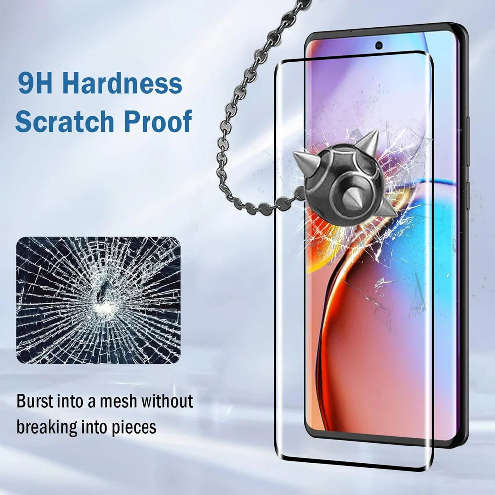 For Motorola Moto G24 5G HD Full Screen Protector Silk Printing Black Edge High Aluminium-silicon Glass Film - As Shown - 5