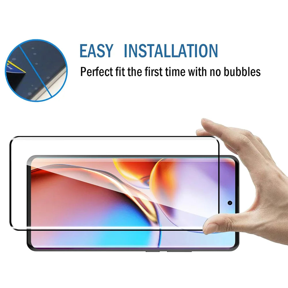 For Motorola Edge 50 Ultra 5G HD Full Screen Protector Silk Printing Black Edge High Aluminium-silicon Glass Film - As Shown - 7