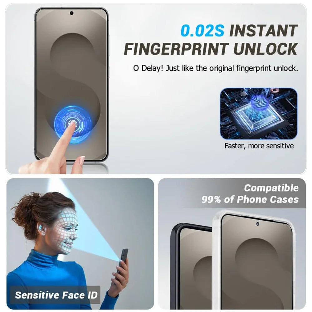 For Samsung Galaxy A35 5G HD Full Screen Protector Silk Printing Black Edge High Aluminium-silicon Glass Film - As Shown - 4