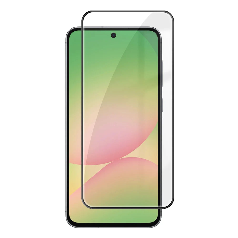 For Samsung Galaxy A56 5G HD Full Screen Protector Silk Printing Black Edge High Aluminium-silicon Glass Film - As Shown - 1