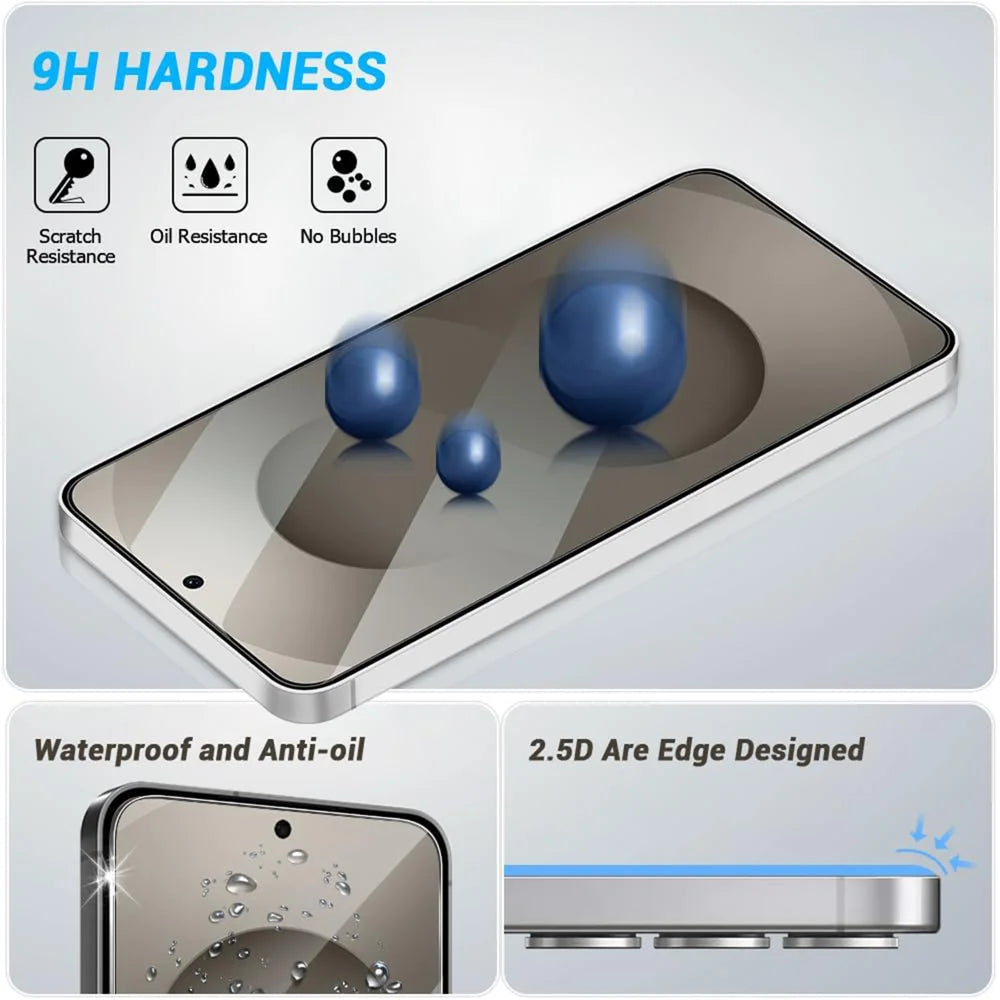 For Samsung Galaxy A56 5G HD Full Screen Protector Silk Printing Black Edge High Aluminium-silicon Glass Film - As Shown - 2