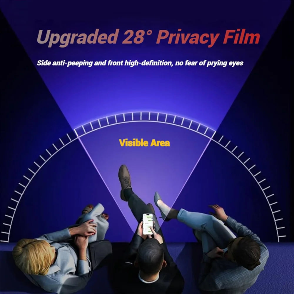 For Motorola Moto G14 4G Anti Spy Privacy Full Screen Protector Black Edge High Aluminium-silicon Glass Film - As Shown - 2