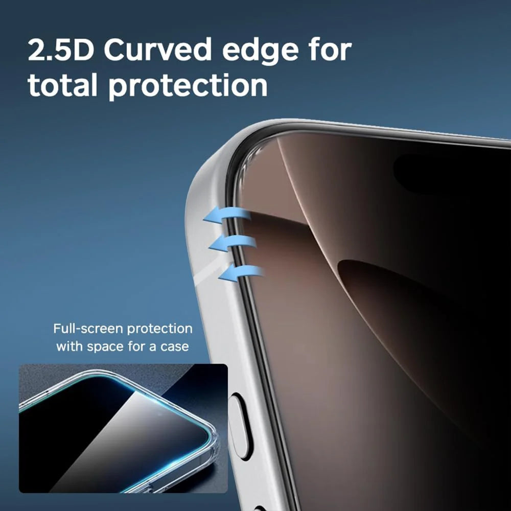 For iPhone 13 Anti Spy Privacy Full Screen Protector Black Edge High Aluminium-silicon Glass Film - As Shown - 6