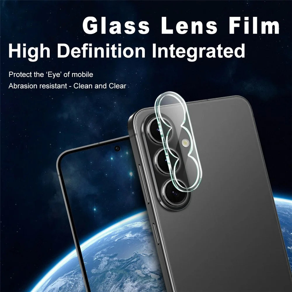 IMAK For Samsung Galaxy A37 5G Tempered Glass Full Cover Camera Lens Protector + Acrylic Lens Cap - 2