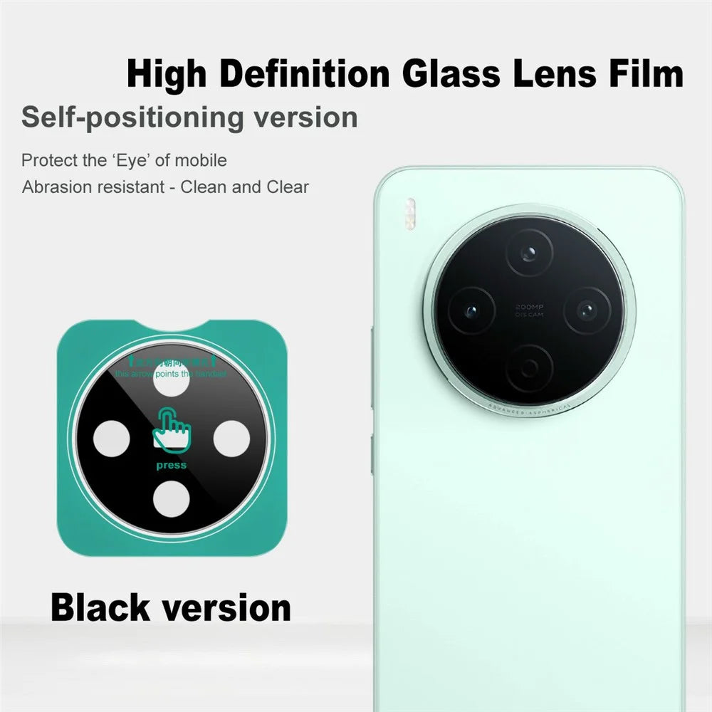 IMAK For vivo Y500 Pro 5G Tempered Glass Full Cover Camera Lens Protector with Self Positioning Frame (Black Version) - 3