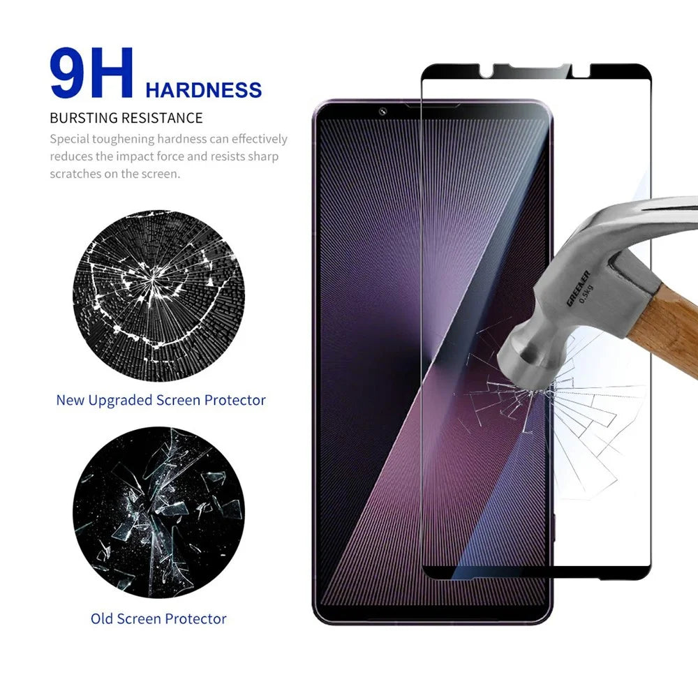 RURIHAI 10Pcs For Sony Xperia 1 VII Full Glue High Aluminium-Silicon Glass Film 0.26mm 2.5D Full Screen Protector - 3