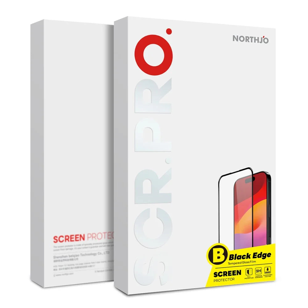 NORTHJO A+ For Oppo Reno15 Pro 5G (Global) / Reno15 5G (China) Full Screen Protector High Aluminum-Silicon Film 0.3mm 2.5D Black Edge Silk Printing - 4