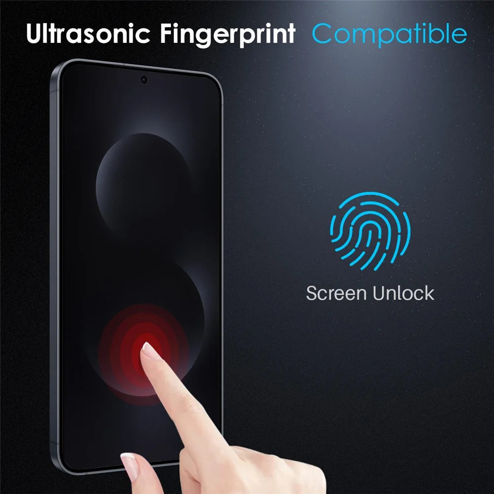 NORTHJO A++ For Samsung Galaxy S26+ 28 ° Privacy Full Screen Protector Fingerprint Unlock High Aluminium-Silicon Film 0.15mm 2.5D Full Glue Silk Printing - 3