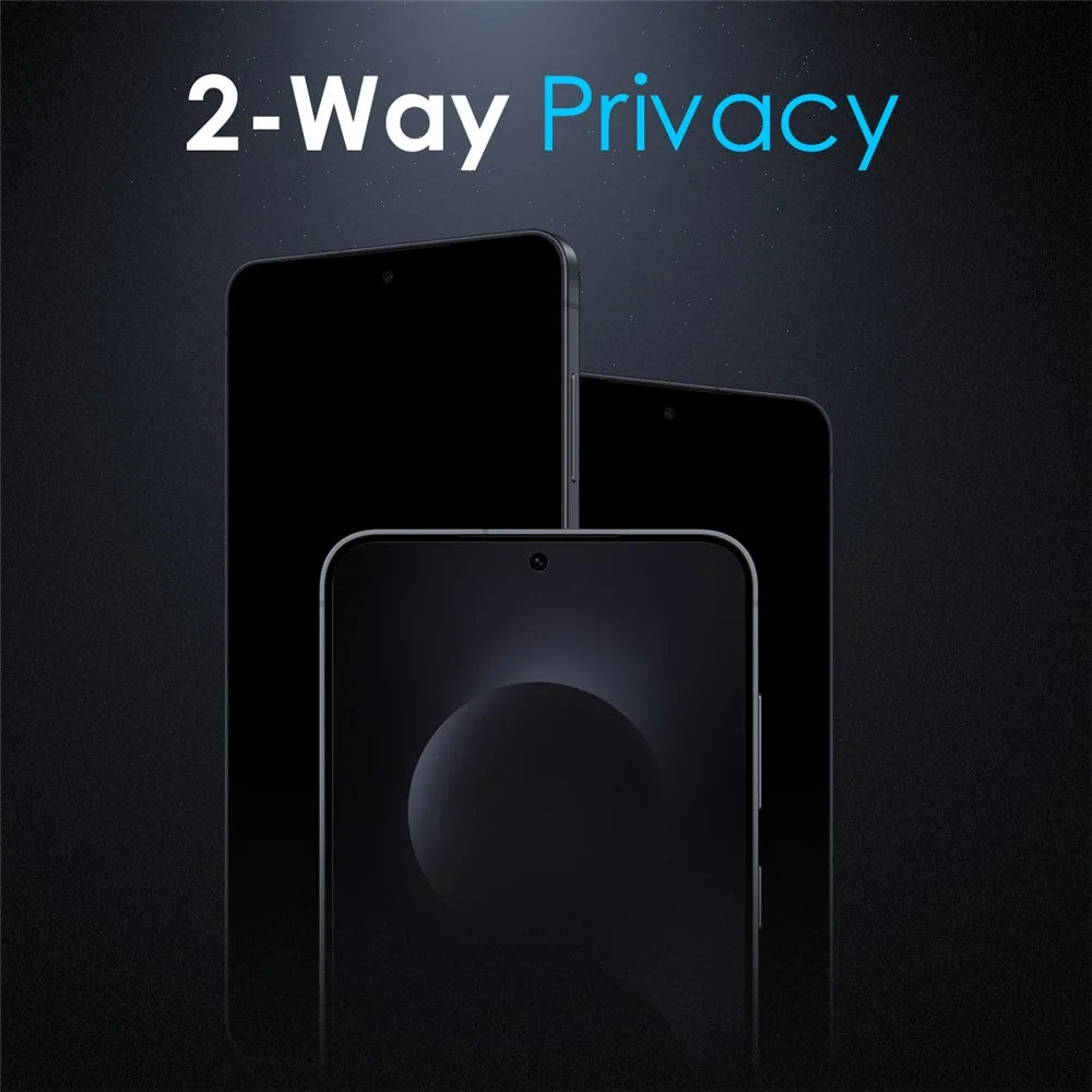 NORTHJO A++ For Samsung Galaxy S26+ 28 ° Privacy Full Screen Protector Fingerprint Unlock High Aluminium-Silicon Film 0.15mm 2.5D Full Glue Silk Printing - 4