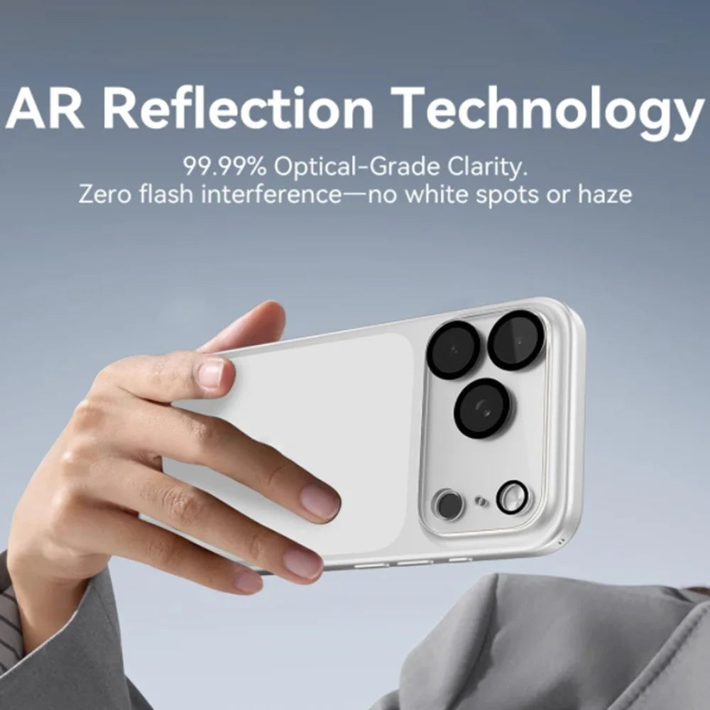 For iPhone 17 Pro Max Camera Lens Protector Black Ring Silk Printing Tempered Glass Acrylic Lens Film - 4