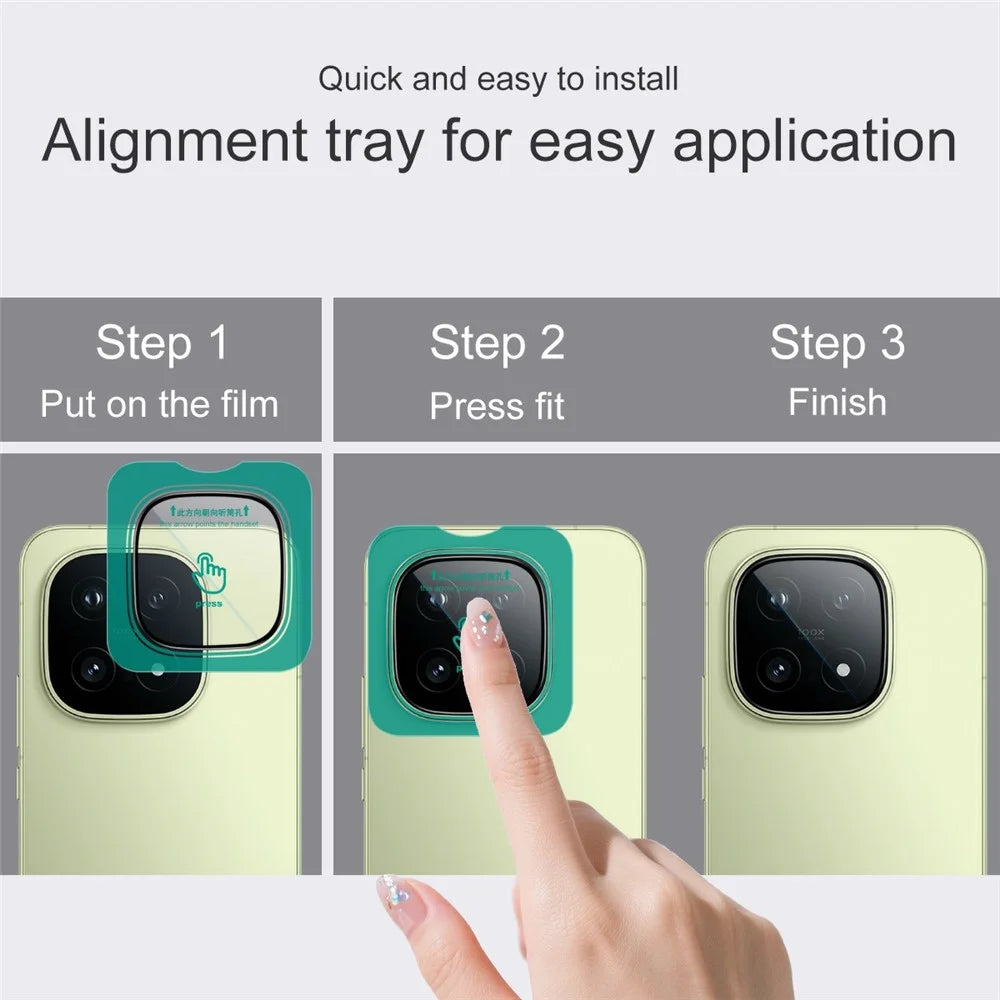 IMAK For vivo iQOO 15 5G Camera Lens Protector Tempered Glass Full Cover Lens Film with Self Positioning Frame - 5