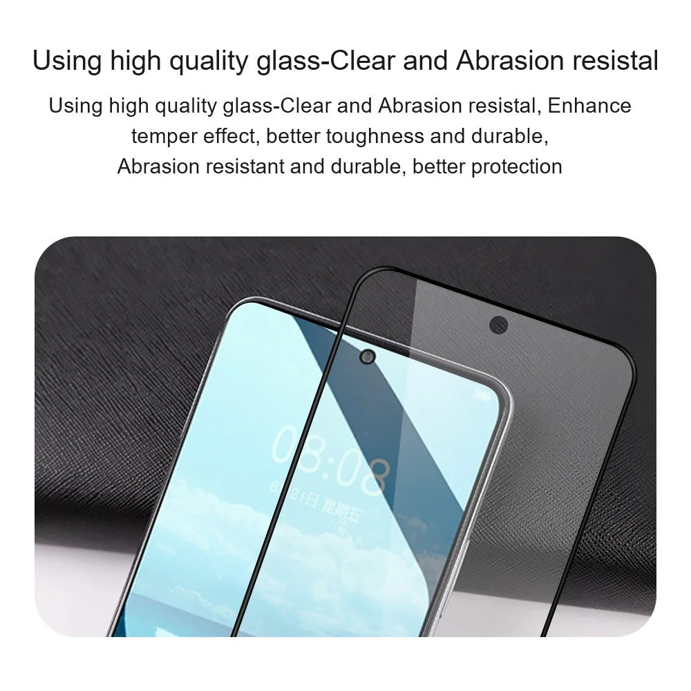 AMORUS 2Pcs For Honor Magic8 5G Full Screen Protector Shatterproof Silk Printing Full Glue Tempered Glass Film - 4