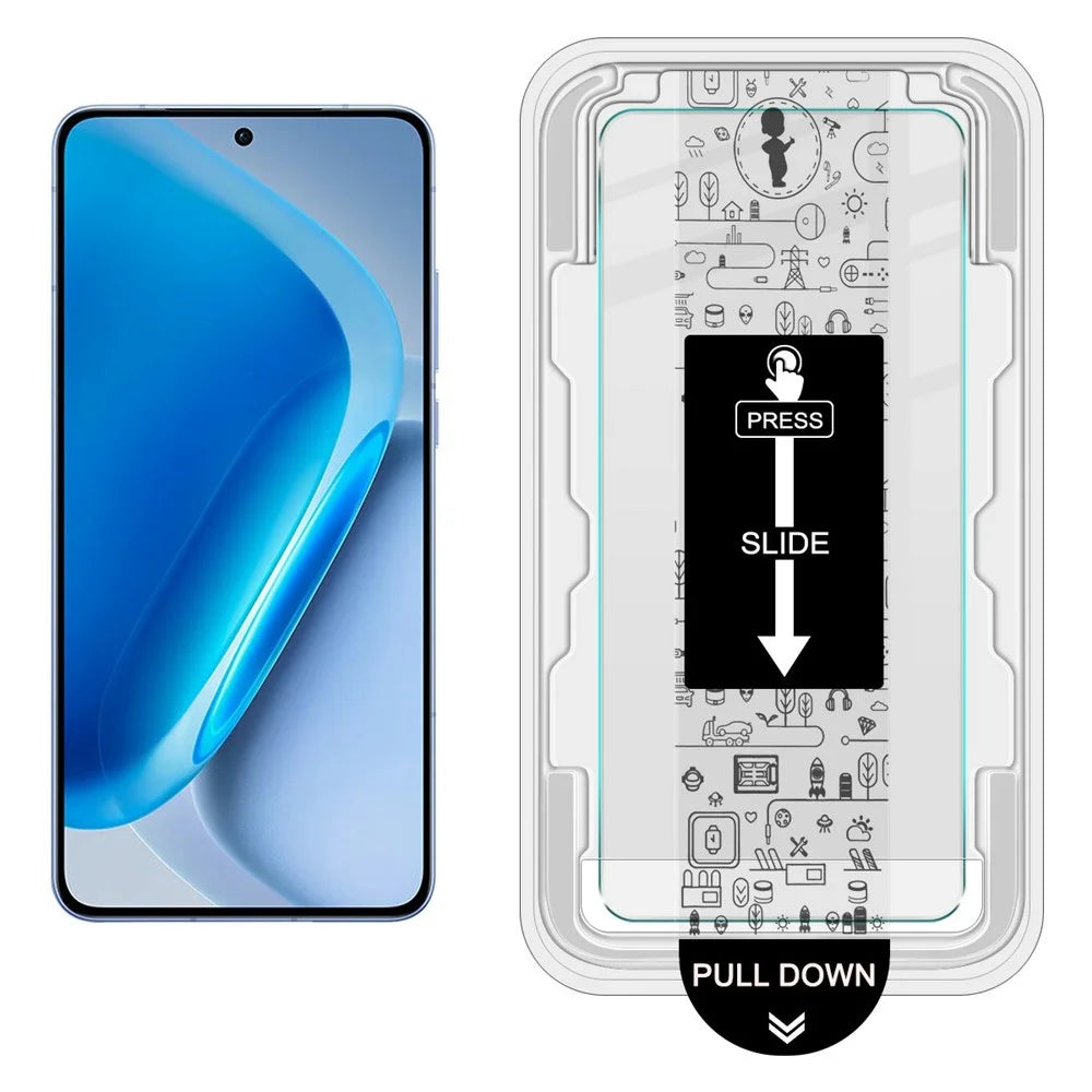 IMAK H Series For vivo iQOO Neo11 5G Tempered Glass Screen Protector Easy Installation Film with Auto Dust-Remove Tool - Transparent Kit (NOT Complete Covering) (Fingerprint Unlock) - 2