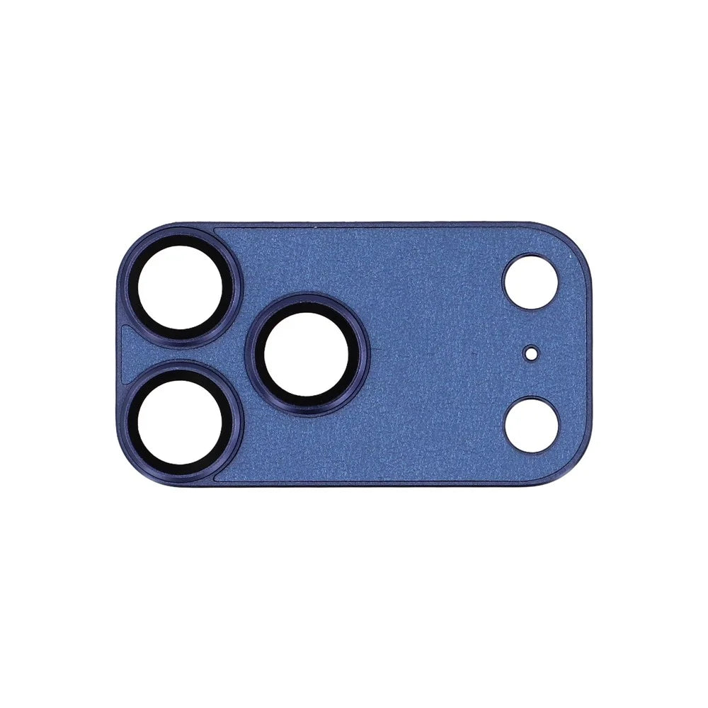 For iPhone 17 Pro 9H Hardness Tempered Glass Camera Lens Protector Full Cover Leather Coated PC Lens Film - Blue - 2