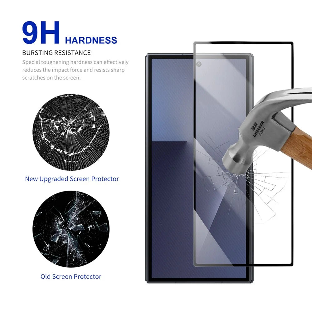 RURIHAI 10Pcs For Samsung Galaxy Z TriFold 5G High Aluminium-Silicon Glass Film Full Glue 0.26mm 2.5D Full Screen Protector - 3