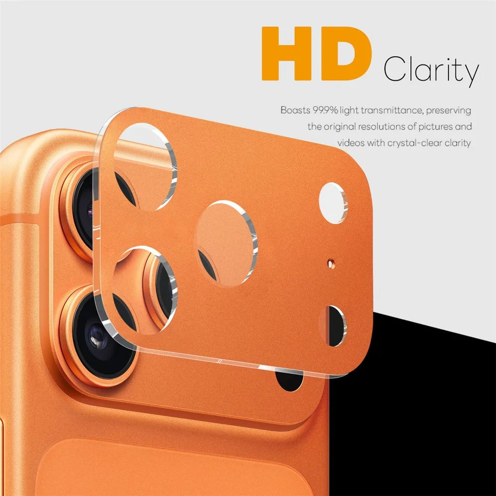 NORTHJO For iPhone 17 Pro Max Camera Lens Protector Silk Printing 3D Full Coverage Tempered Glass Lens Film - Orange - 2