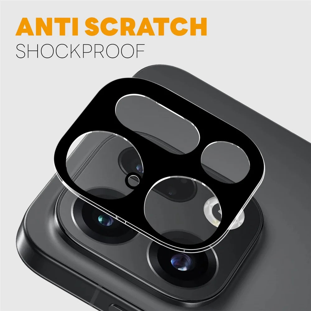 NORTHJO Camera Lens Protector For Oppo Find X9 5G Black Silk Printing 3D Clear Tempered Glass Lens Film - 3
