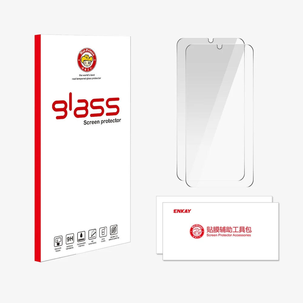 ENKAY HAT PRINCE For Honor X5c 4G / Honor X5c Plus 4G 2Pcs Screen Protector   9H Clear High Aluminum-Silicon Glass Film - Transparent - 6