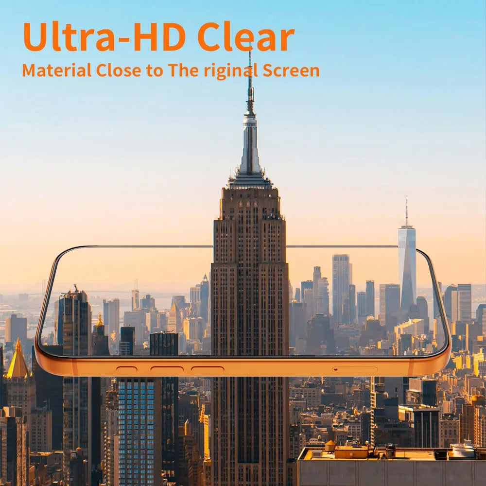 For iPhone 15 10Pcs Screen Protector 3D Large Arc Edge Thick Glue HD Clear High Aluminium-silicon Glass Film (NOT Complete Covering) - As Shown - 5
