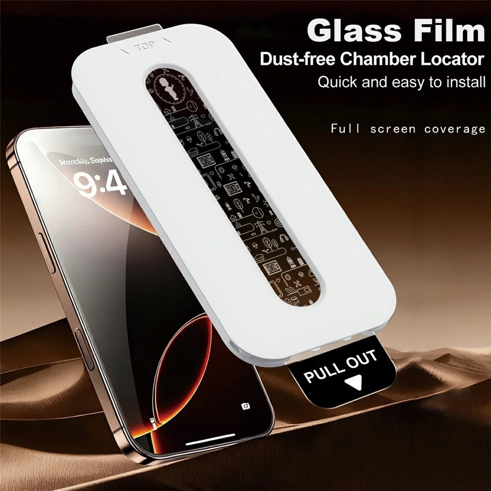 IMAK 3Pcs For iPhone 13 / 13 Pro Tempered Glass Full Screen Protector Full Glue Film with Dust-free Installation Tool - 4