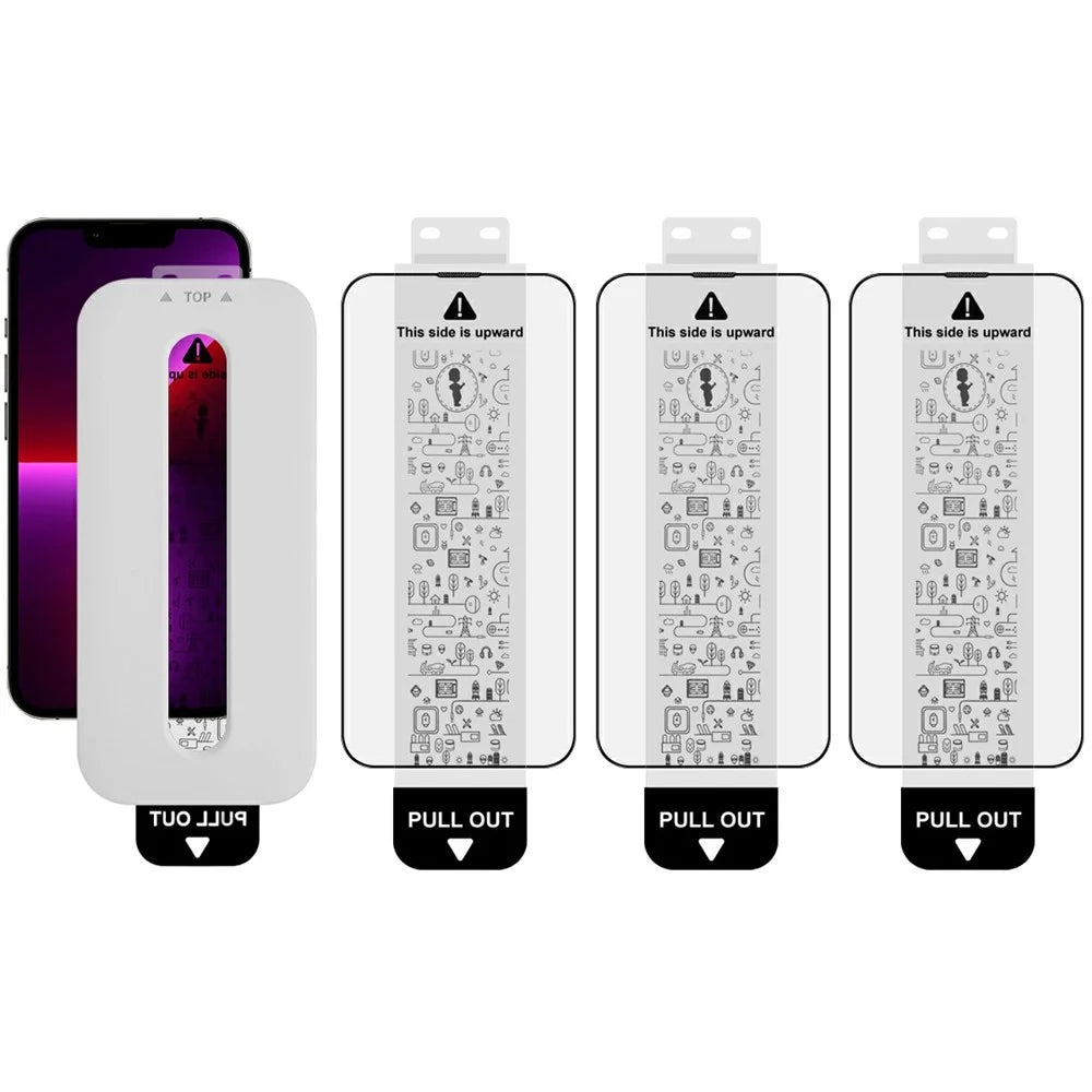 IMAK 3Pcs For iPhone 13 Pro Max Tempered Glass Full Screen Protector Full Glue Film with Dust-free Installation Tool - 1