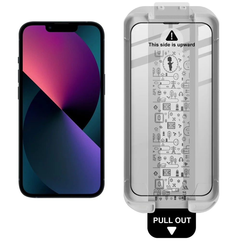 IMAK 3Pcs For iPhone 14 Tempered Glass Full Screen Protector Full Glue Film with Dust-free Installation Tool - 3