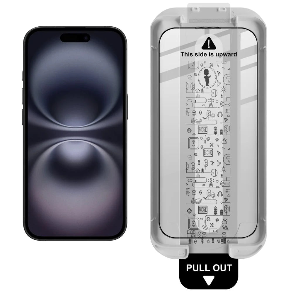 IMAK 3Pcs For iPhone 16 Plus Tempered Glass Full Screen Protector Full Glue Film with Dust-free Installation Tool - 3