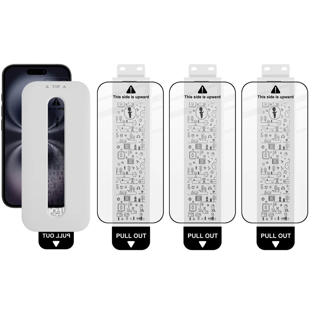 IMAK 3Pcs For iPhone 16 Pro Tempered Glass Full Screen Protector Full Glue Film with Dust-free Installation Tool - 1