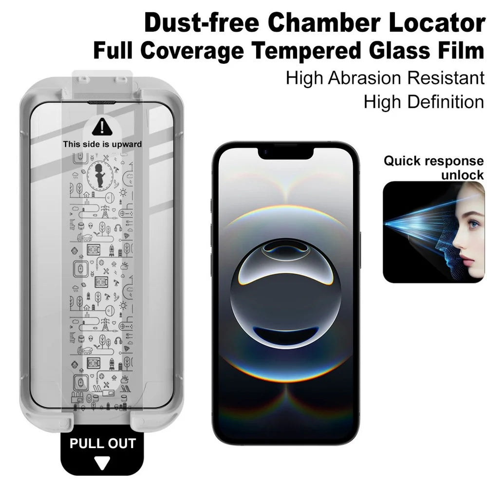 IMAK 3Pcs For iPhone 17e / 16e Tempered Glass Full Screen Protector Full Glue Film with Dust-free Installation Tool - 5