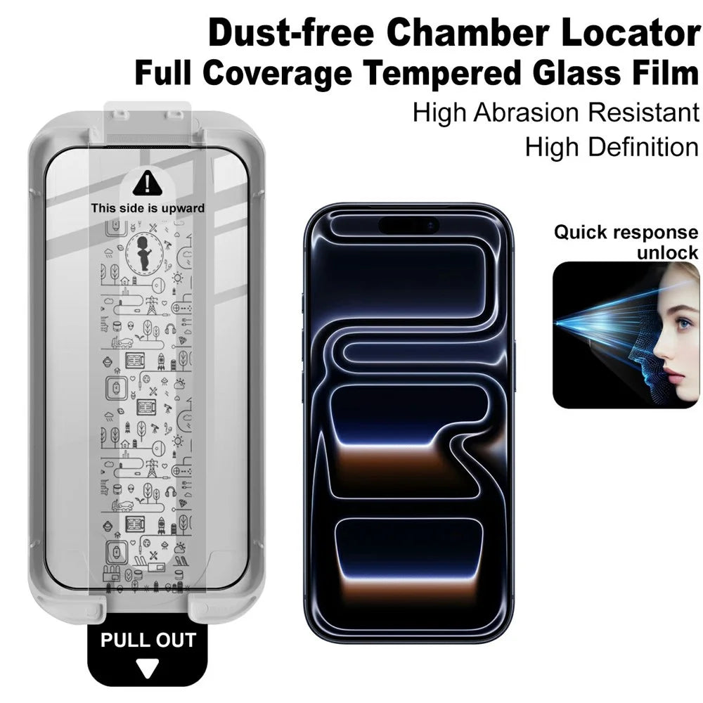 IMAK For iPhone 17 Pro Tempered Glass Full Screen Protector Full Glue Film with Dust-free Installation Tool - 4