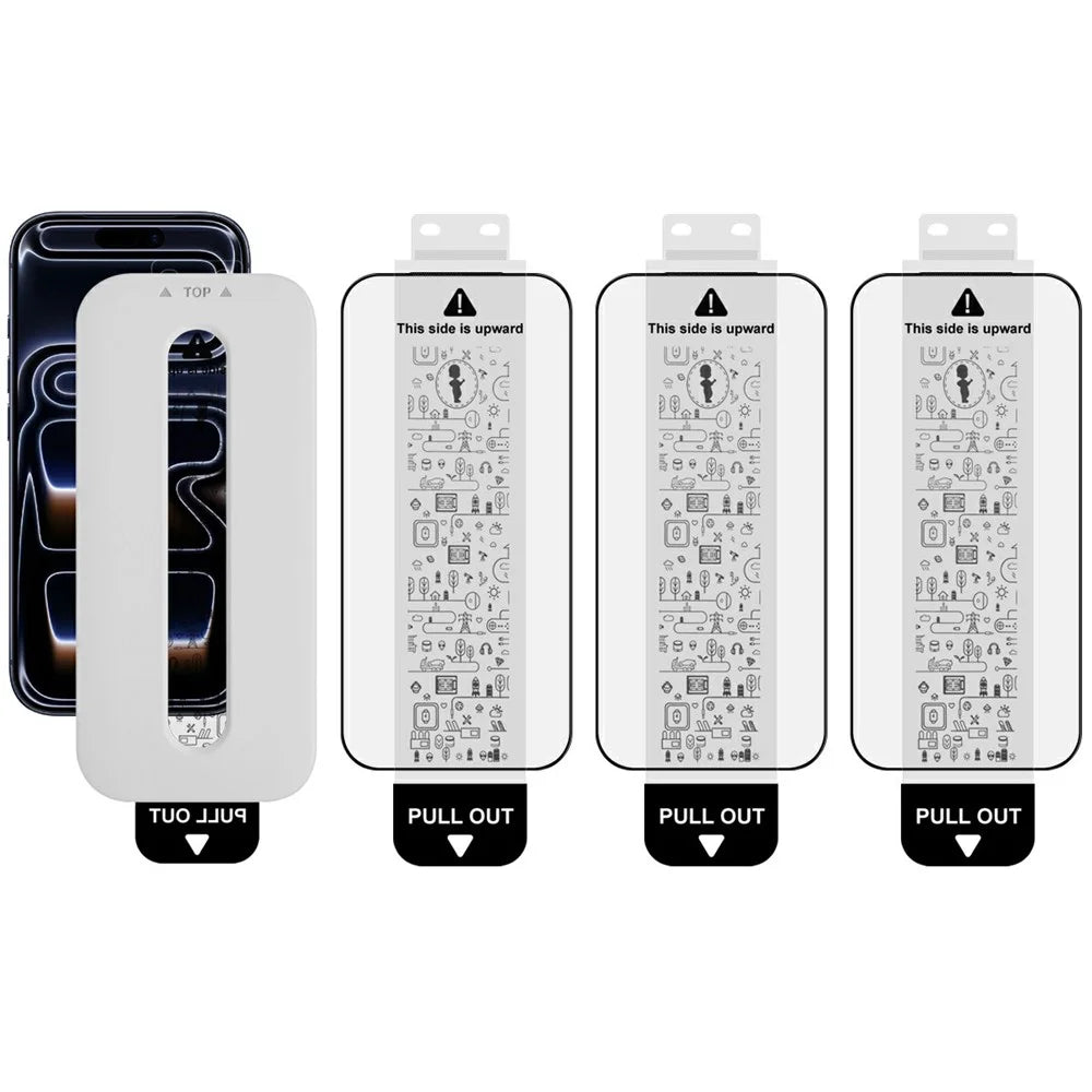 IMAK 3Pcs For iPhone 17 Pro Tempered Glass Full Screen Protector Full Glue Film with Dust-free Installation Tool - 1