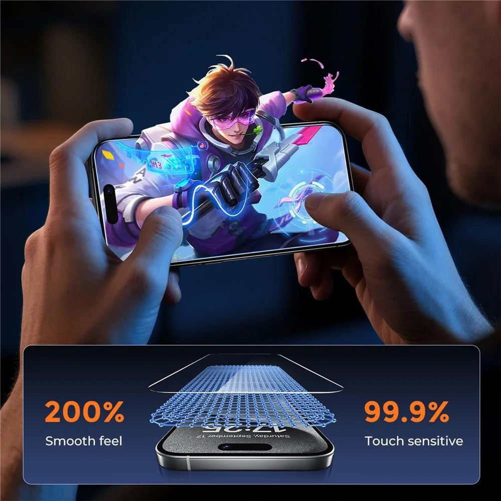 10Pcs For iPhone 18 Pro Max / 17 Pro Max HD Screen Protector High Aluminium-silicon Anti-fingerprint Tempered Glass Film (Not Complete Covering) - 7