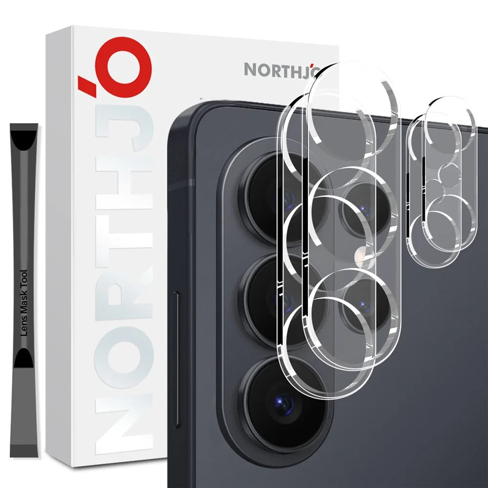 NORTHJO 2Pcs For Samsung Galaxy S26 Ultra Tempered Glass Camera Lens Protector Clear 3D Integrated Full Coverage - 1