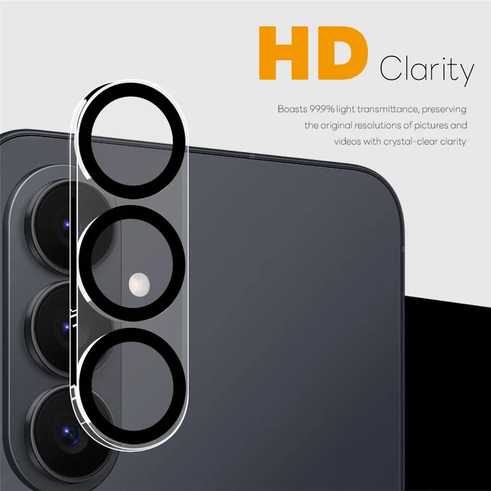 NORTHJO For Samsung Galaxy S26 Silk Printing Camera Lens Protector Tempered Glass HD Clear 3D Full Coverage - 2