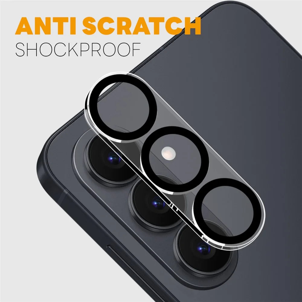 NORTHJO For Samsung Galaxy S26 Silk Printing Camera Lens Protector Tempered Glass HD Clear 3D Full Coverage - 3