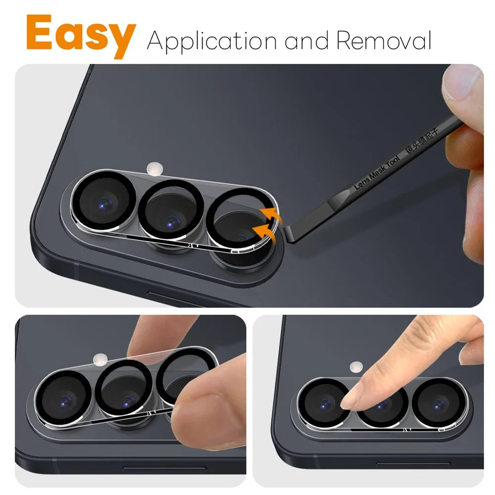 NORTHJO For Samsung Galaxy S26 Silk Printing Camera Lens Protector Tempered Glass HD Clear 3D Full Coverage - 4