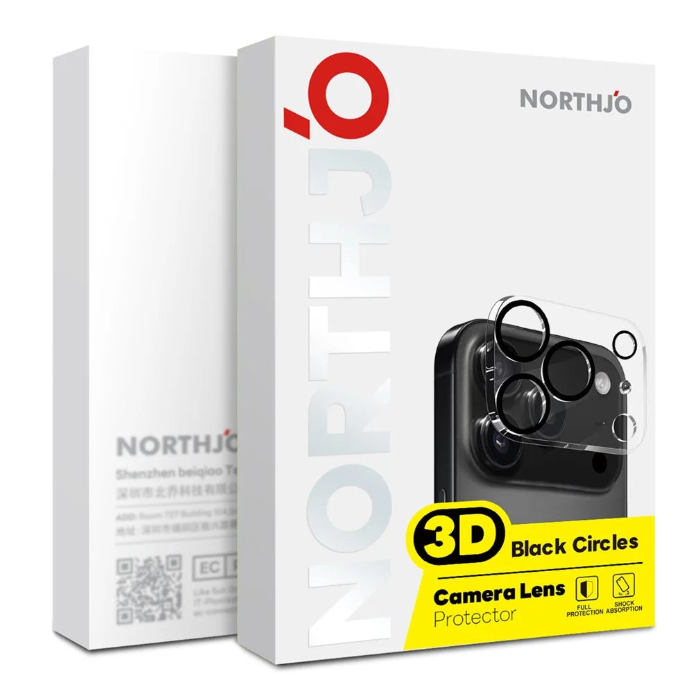 NORTHJO For Samsung Galaxy S26 Silk Printing Camera Lens Protector Tempered Glass HD Clear 3D Full Coverage - 5