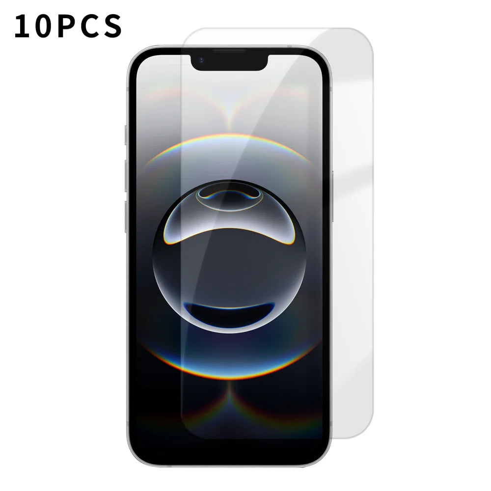 For iPhone 17e / 16e 10Pcs HD Screen Protector High Aluminium-silicon Anti-fingerprint Tempered Glass Film (Not Complete Covering) - As Shown - 1