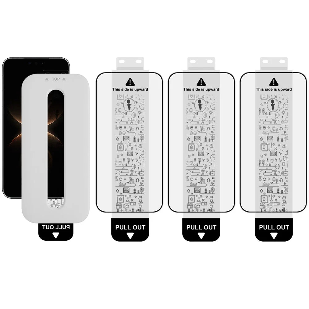 IMAK 3Pcs For Huawei Mate 80 Pro Max / Mate 80 RS Ultimate / Mate 80 Pro Max Wind Tempered Glass Full Screen Protector Full Glue Film with Dust-free Installation Tool - Black - 1