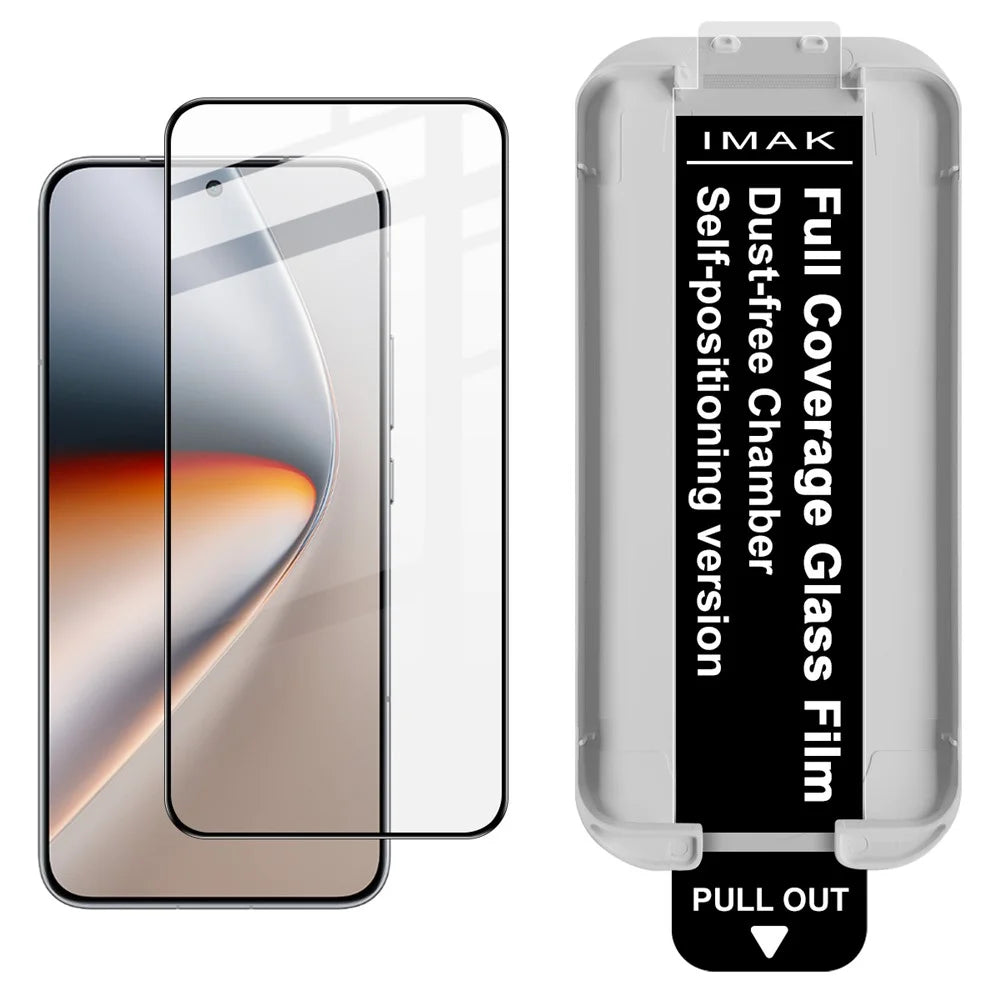 IMAK 3Pcs For Honor GT Pro Tempered Glass Full Screen Protector Full Glue Film with Dust-free Installation Tool (Fingerprint Unlock) - Black - 2