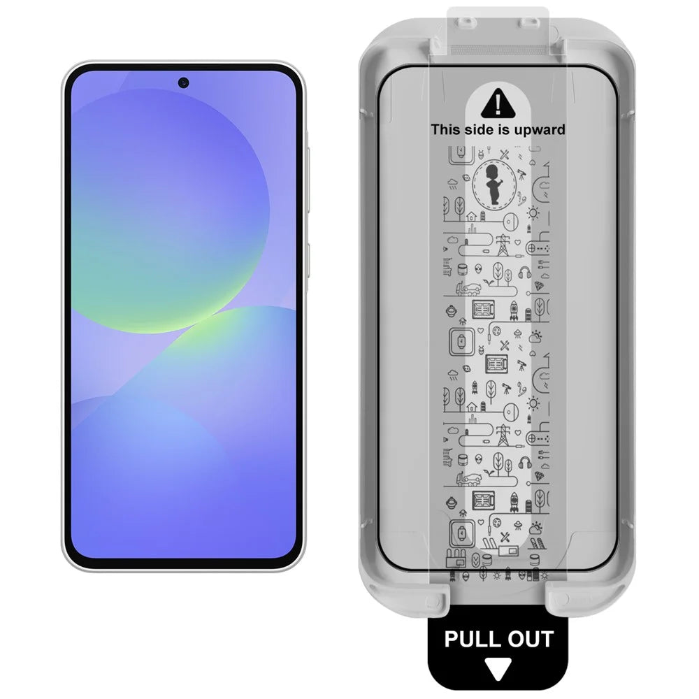 IMAK 3Pcs Full Screen Protector for Samsung Galaxy M56 5G / A56 5G / A36 5G Tempered Glass Full Glue Film with Dust-free Installation Tool (Fingerprint Unlock) - Black - 3