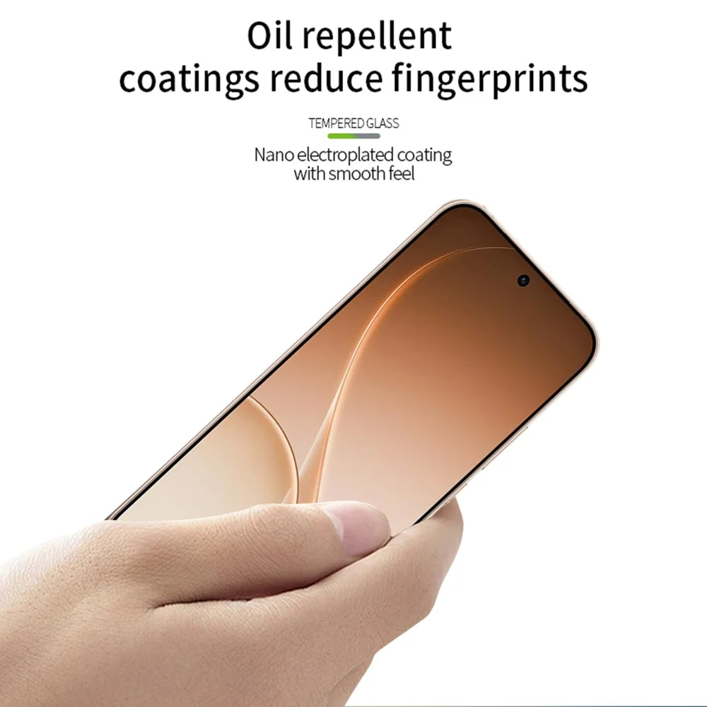 PINWUYO For Oppo Reno15 5G (China) / Oppo Reno15 Pro 5G (Global) Tempered Glass Film  JK Series-2 9H Full Glue Full Screen Protector - Black - 4