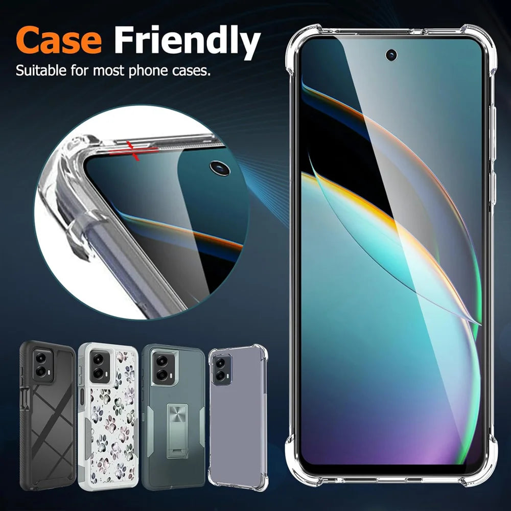 For Motorola Moto E15 4G 10Pcs HD Screen Protector High Aluminium-silicon Anti-fingerprint Tempered Glass Film (Not Complete Covering) - As Shown - 3