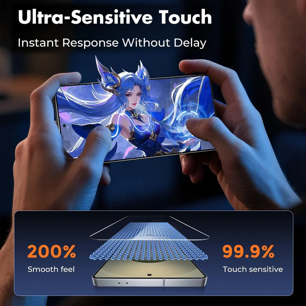 For Samsung Galaxy C55 5G 10Pcs HD Screen Protector High Aluminium-silicon Anti-fingerprint Tempered Glass Film (Not Complete Covering) - As Shown - 4