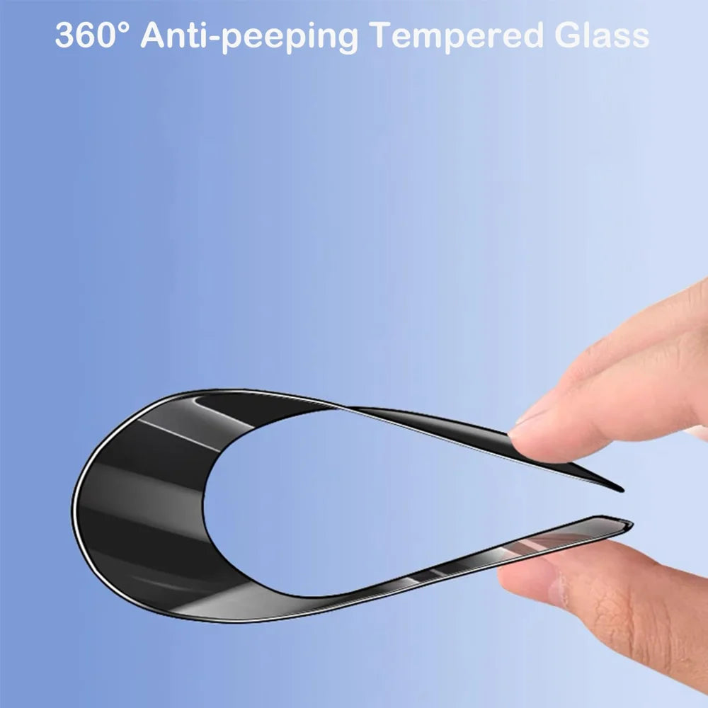 For Samsung Galaxy Z Fold6 5G 10Pcs Anti-Spy Full Screen Protector 360 Degree Privacy High Aluminium-silicon Glass Film - Black - 2